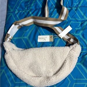 Cream Sherpa Belt Bag
